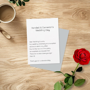 Mariage Neutre Pas De Boîtier Enfant Petites Carte