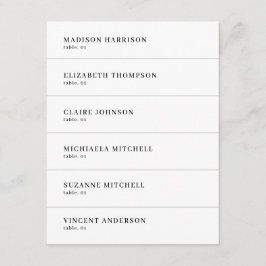 Mariage noir et blanc moderne Nom de la carte do-i