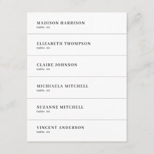 Mariage noir et blanc moderne Nom de la carte do-i
