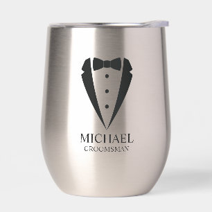 Mariage noir Tuxedo Suit Groomsmen personnalisé