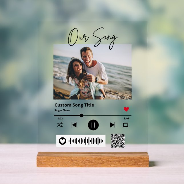 Mariage Notre Chanson Scannable QR Code transparen (Neutre)