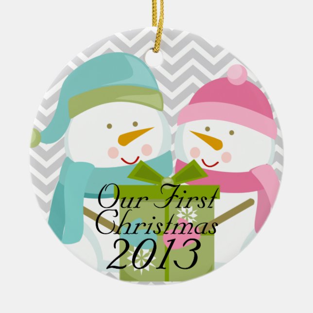 Mariage : Notre premier ornement de Noël (Devant)