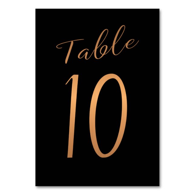 Mariage numéro de table cuivre parties scintillant (Par défaut)