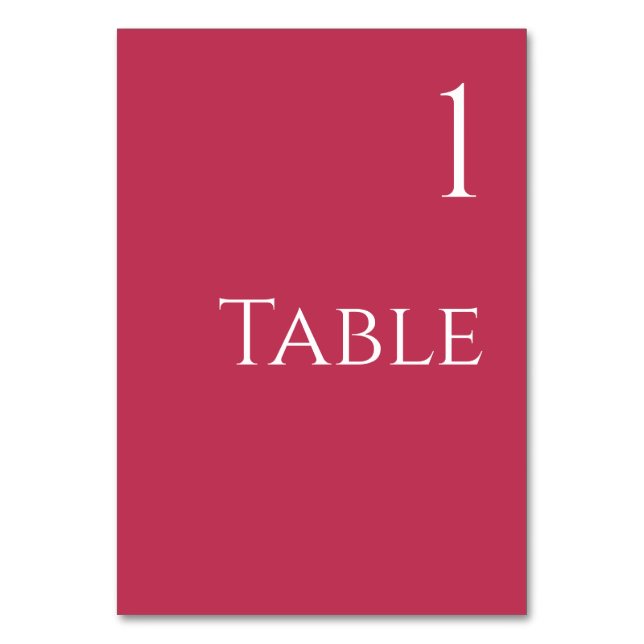 Mariage Numéro de table Viva Magenta et blanc (Par défaut)