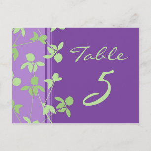Mariage Numéro de tableau Cartes Plurime violette 