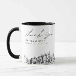 Mariage Oakland minima personnalisé café Mug