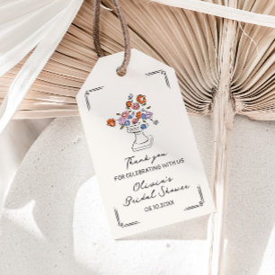 Mariage original avec des étiquettes de remercieme