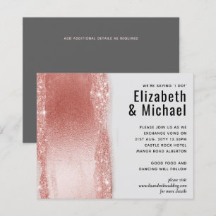 Mariage pailleté or rose pas cher aspect feuille m