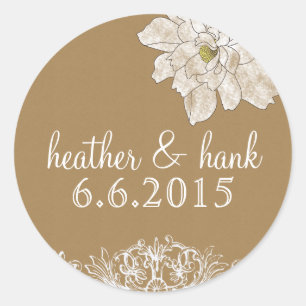 Mariage papier Kraft : Stickers