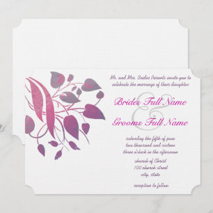 Mariage Papillon framboise Wisteria Invitations