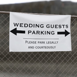 Mariage Parking Flèche directionnelle Bannière