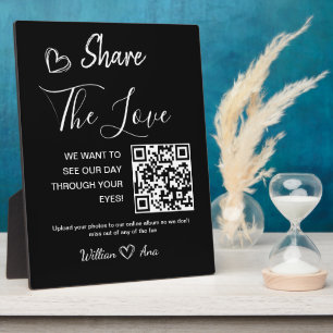 Mariage Partager La Plaque Tabletop Love QR Code