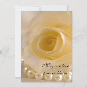 Mariage Pearl Rose blanche / Faire-part d'Elopemen