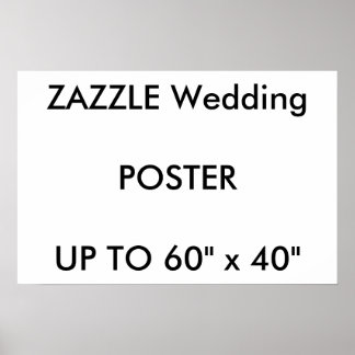Mariage Personnalisé 24" x 16" Poster MATTE Paysag