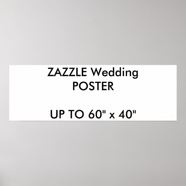 Mariage personnalisé 36" x 12" Poster MATTE Paysag (Devant)