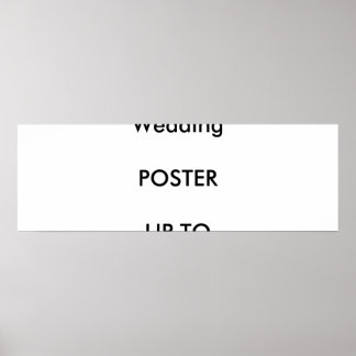 Mariage personnalisé 36" x 12" Poster MATTE Paysag