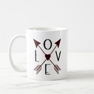 Mariage personnalisé Date d'amour avec flèches Mug