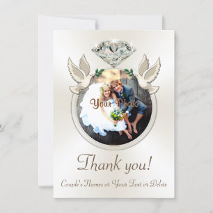 Mariage personnalisé Merci Cartes avec photo