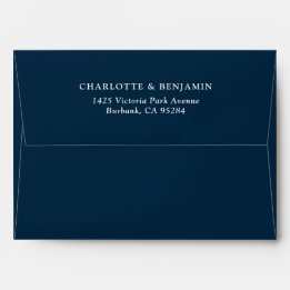 Mariage personnalisé moderne bleu 5,25x7,25