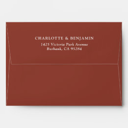 Mariage personnalisé moderne en terre cuite 5.25x7