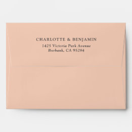 Mariage personnalisé moderne Peach 5,25x7,25
