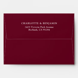 Mariage personnalisé moderne rouge Bourgogne 5.25x