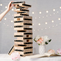 Mariage personnalisé pois dorés et noirs