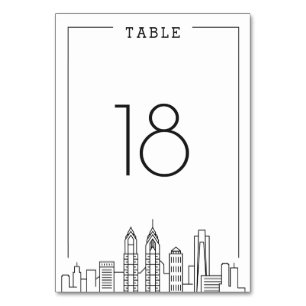 Mariage Philadelphie Numéro de table
