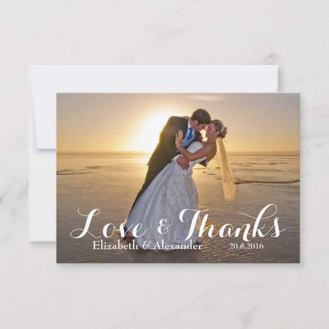 Mariage Photo amour Merci (Devant)