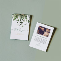 Mariage photo, carte de remerciements de mariage v