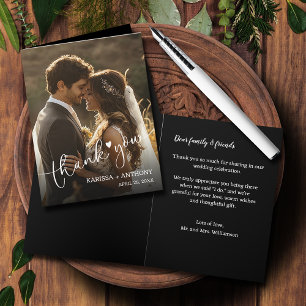 Mariage Photo Coeur Merci plié