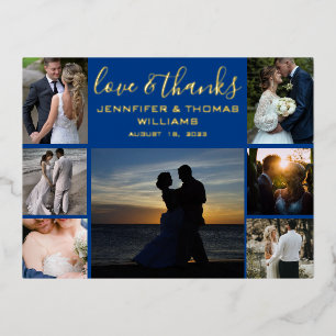  Mariage photo Collage Carte de remerciements