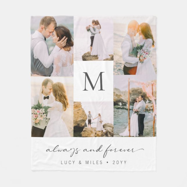 Mariage Photo Collage de la couverture en polaire (Devant)