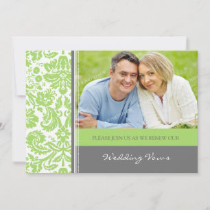 Mariage photo Grey Lime Invitation au renouvelleme