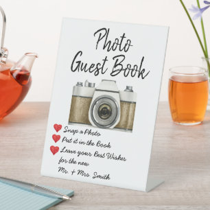 Mariage Photo Livre d'or Panneau de réception Pann