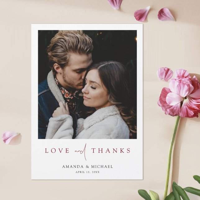 Mariage photo Magnet Merci avec Bourgogne (Créateur téléchargé)