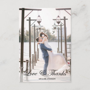 Mariage photo moderne Calligraphic 2 Carte de reme