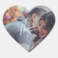 Mariage photo moderne Merci Favoriser Stickers