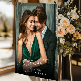 Mariage photo moderne minimaliste Bienvenue