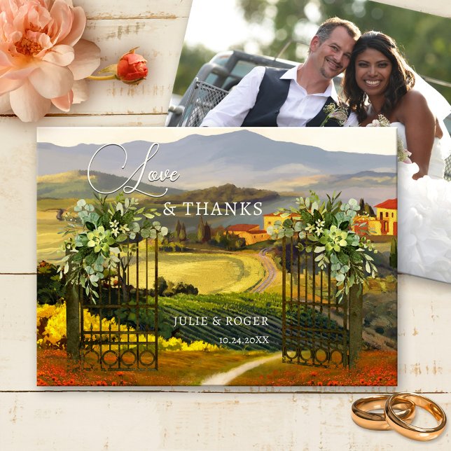 Mariage photo personnalisé Art italien Merci (Créateur téléchargé)