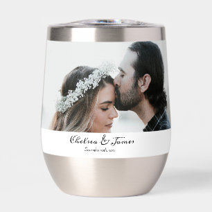 Mariage photo Personnalisé Élégant Calligraphie
