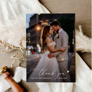 mariage photo personnalisé moderne merci