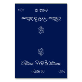 Mariage Place carte Fleur sauvage Elegance Poisson