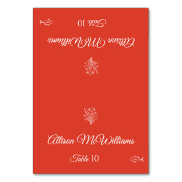 Mariage Place carte Fleur sauvage Elegance Poisson