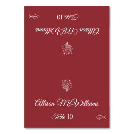 Mariage Place carte Fleur sauvage Elegance Poisson