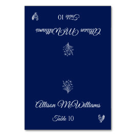 Mariage Place carte Fleurs sauvages-volaille-Table