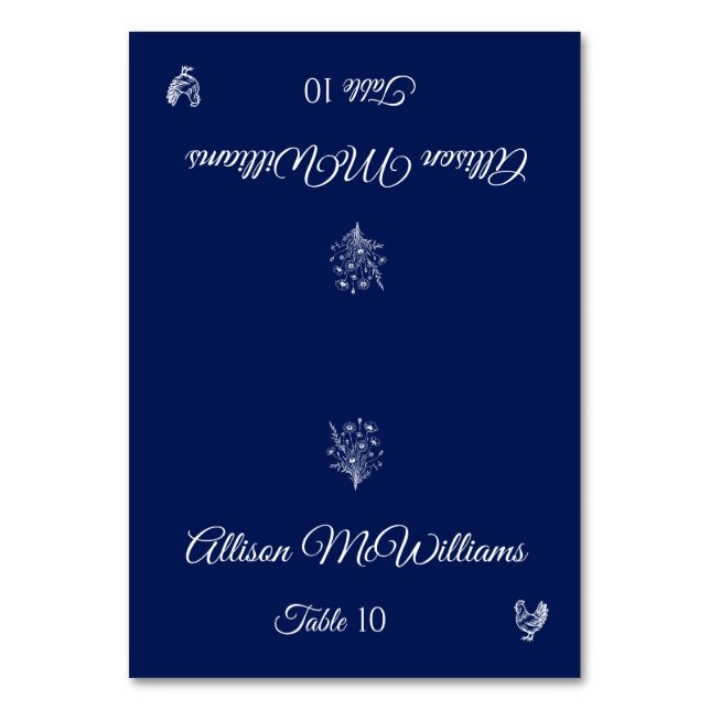 Mariage Place carte Fleurs sauvages-volaille-Table (Par défaut)