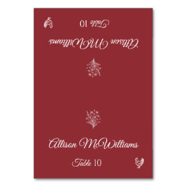 Mariage Place carte Fleurs sauvages-volaille-Table