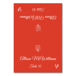 Mariage Place carte Fleurs sauvages-volaille-Table