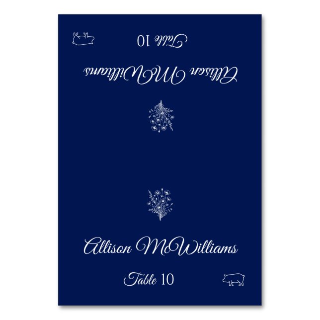 Mariage Place Fleur sauvage carte Elegance-Pork Ic (Par défaut)